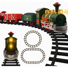 Weihnachtszug Set Kinder Elektrisch Eisenbahn Elektrischer Zug Set mit Licht