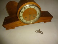 DDR Sonneberg Kaminuhr Holzuhr Gong und schlüssel Bastler