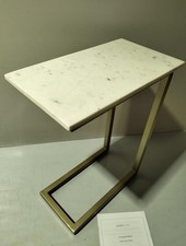 SIMPLIHOME Skyler C Beistelltisch Metalltisch, Marmor, Marmorplatte/Gold, Produ