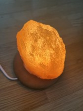 Salzsteinlampe Kristall Rosa 12x7cm gut erhalten s. Bilder Gebraucht