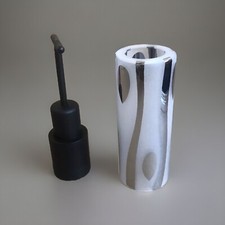 Lampenschirm E14 Ersatzglas Zylinder  Ø45mm Hö 115mm Teil-Verspiegelt Loch 30mm