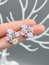 "Schmetterling im Kleeblatt" Ohrringe mit SWAROVSKI® Kristall Damen Geschenk