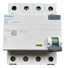 Siemens 5SV3346-6 FI-Schutzschalter, Typ A, 4-polig - 63A