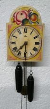 Alte KIENZLE Lackschilduhr Schwarzwalduhr Pendeluhr vollständig und funktioniert