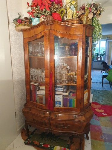 Antike glasvitrine mit zwei - antike,