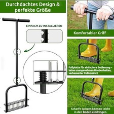 Rasenlüfter Hand Aerifizierer für Rasen Rasenbelüfter Rasenspecht Mit 14 Spikes
