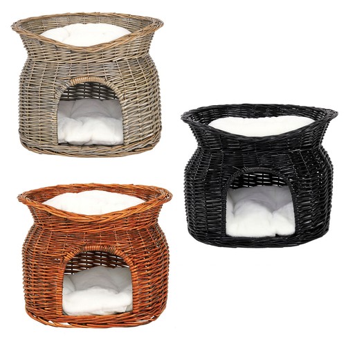 Lionto weidenkorb für katzen - weidenkorb,