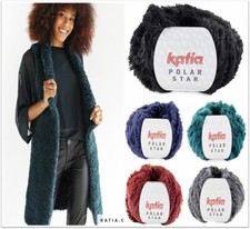 100g Katia Polar Star Glitzer Flausch Kuschelwolle Stricken Häkeln GP 89,50€/kg 