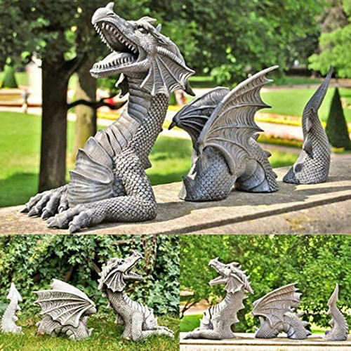 Drachen skulptur gothic - drachen,