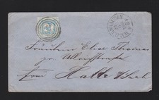 Brief Thurn und Taxis EF Mi.39 mit Nummernstempel 279 von Waltershausen 1866