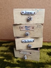 Schubfach Schild Porzellan Zimmt Nelken Griff Deko Weihnacht Kaufmannsladen alt