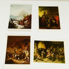 4 Kunstkarten - Adriaen Van Ostade - Ältere Postkarten, vmtl 60er Jahre