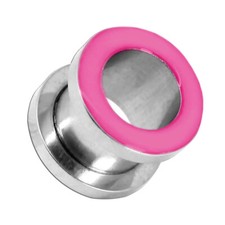 Flesh Tunnel Plug Piercingschmuck Set Taper Rosa Ohrstecker Ohr Tube bis 14mm