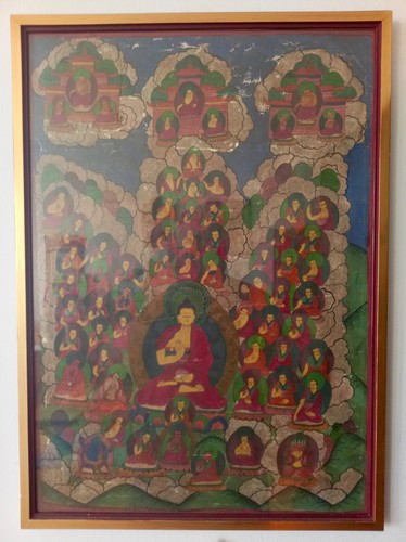 Thangka aus tibet - aus, auf