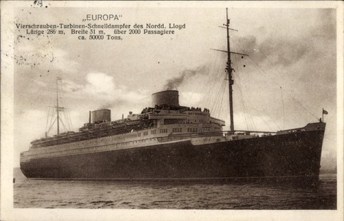 Dampfer europa - ak,