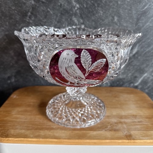 Vintage obst vase bleikristall - vintage,