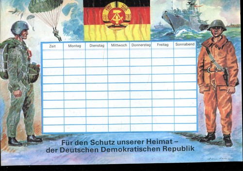 Ddr nva stundenplan stück - stundenplan, 1