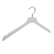 Design Kleiderbügel weiß mit goldenen Haken 10 Stück