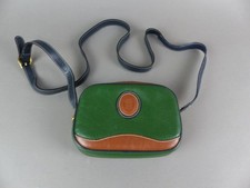 LLadro Damen Tasche kleine Handtasche Schultertasche Leder Braun / Grün (EB)