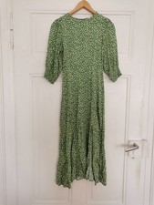 Mango Kleid Grün Weiß