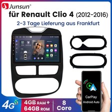 4+64G Android14 Carplay Autoradio GPS Navi WIFI DAB Für Renault Clio 4 2012-2016