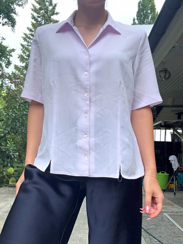 Erfo damen bluse - kurzarm, rosa