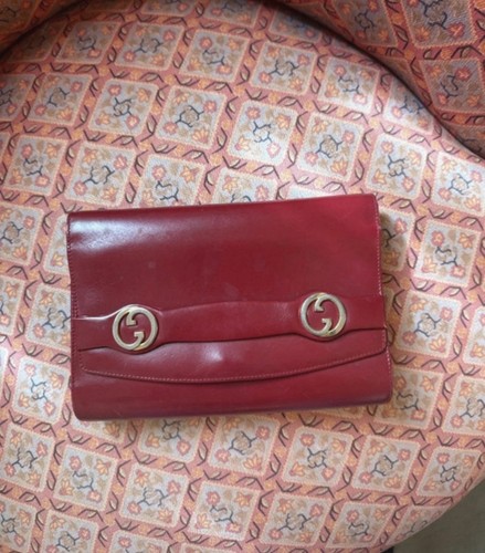 Gucci vintage logo clutch - vintage,