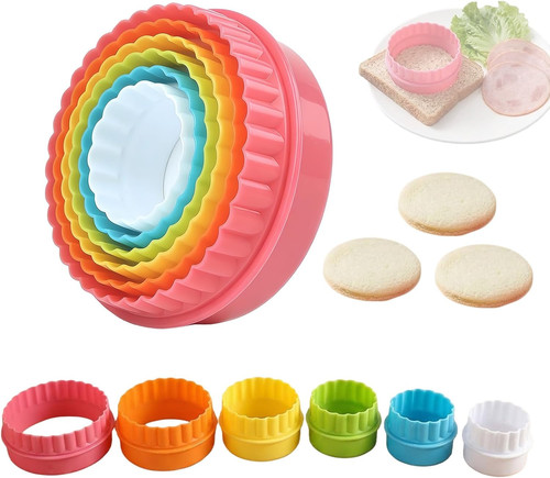 Runde keksausstecher set - keksausstecher, 6
