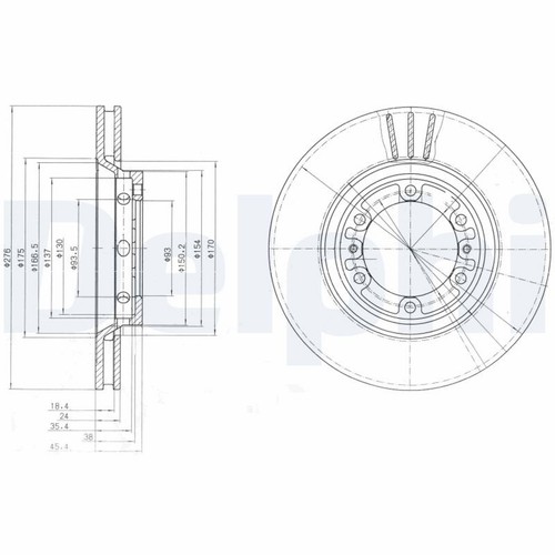 Delphi bremsscheibe bg4132 - 2x,