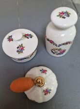 Schickes Set für den Schminktisch aus Porzellan KPM 3 Behälter Parfümzerstäuber