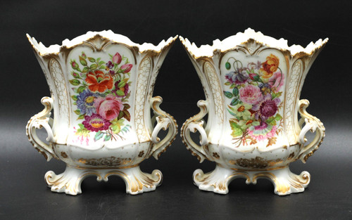 Antike biedermeier vasen - 2x,