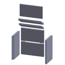 Feuerraumauskleidung Passend für Eurotherm** Kamin & Ofen 7-teilig