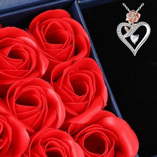 Valentinstag herz halskette - herz, &