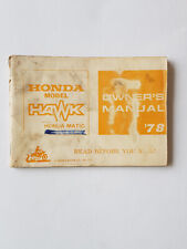 HONDA HAWK HONDA MATIC FAHRERHANDBUCH OWNER'S MANUAL 1978