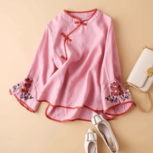 Damen bestickt hemd chinesisch - damen,