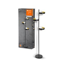 Stehleuchte Wohnzimmerlampe Decor Memphis Floor Glas Schwarz/Gold 148cm 3 x G9