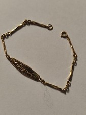 Goldarmband 750 Gravur " INGRID " 16,5 cm  ca 3,5 gramm