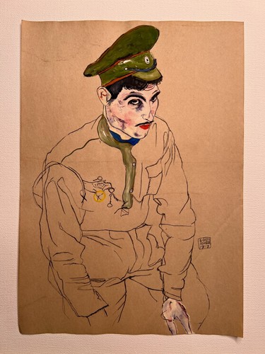 Egon schiele zeichnung - zeichnung, auf