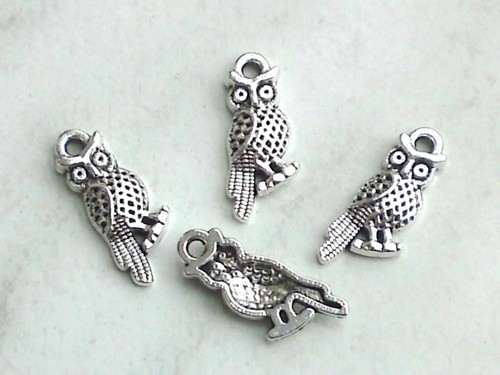 10x anhänger eule - 10x, 17x7mm
