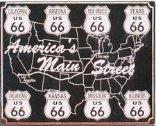 Blechschild "Main Street" USA