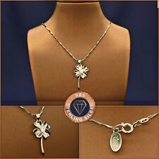 Kleeblatt-Anhänger an Halskette 925 Sterlingsilber + Etui, Geschenk Weihnachten