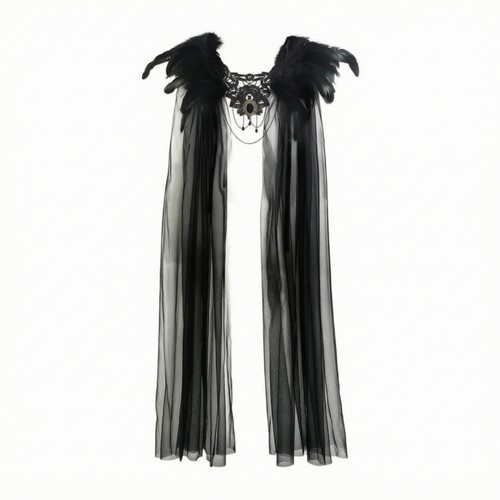 Feder cape mit - feder-cape,