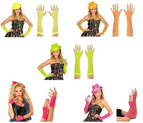 80er jahre neon - neon, netzhandschuhe