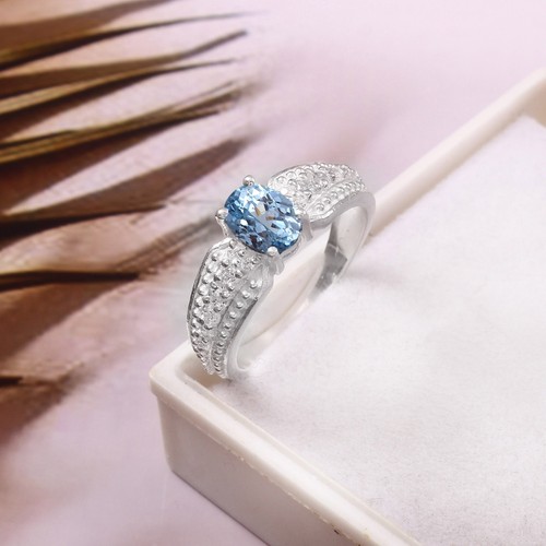 Aquamarin ring massiv 925 - massiv,