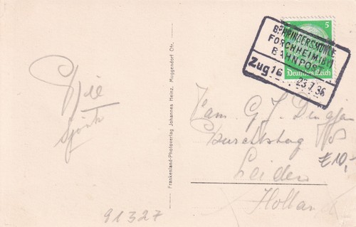 Bahnpost behringersmühle - bahnpost,, r4