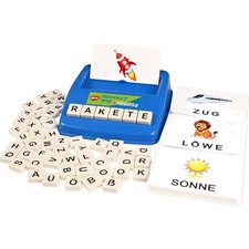 Deutsches Rechtschreibspiel Lernspielzeug Kinder Vorschule Karte Wörter