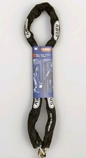 Abus 110 cm Stahlkette mit Schutzmantel schwarz 6 mm dicke Kette Kettenschloss 