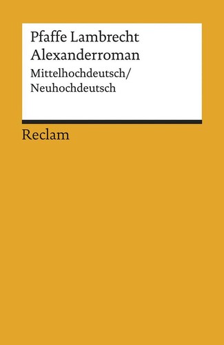 Alexanderroman lambrecht der - lambrecht,