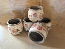 Chic Antique   Übertopf Blumenmuster Vintage  Shabby Pflanztopf Übertopf, 5 Set 