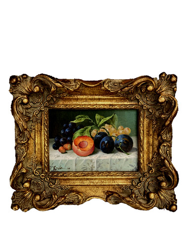 Gerahmtes stillleben obst - gerahmtes,